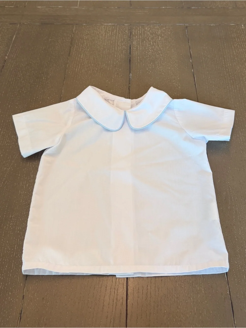 Beaufort Bonnet Boys’ Peter Pan Collar White Short-Sleeve Dress Shirt • Size 3T